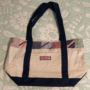 Vineyard Vines Patchwork Tie Pattern Tote Bag